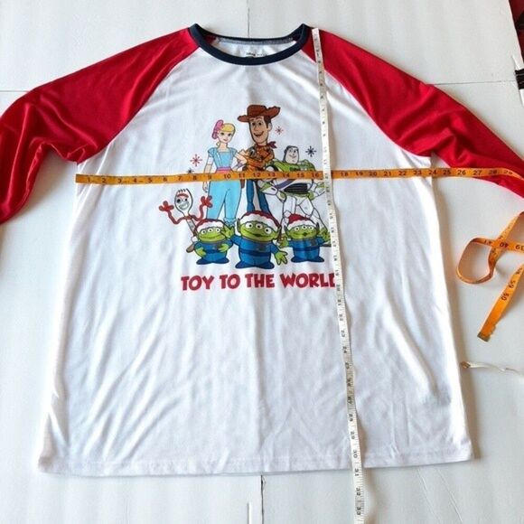 Disney Pixar Toy Story 4 T Shirt Top Raglan Sleeve Toy To the World Size L - Picture 7 of 11
